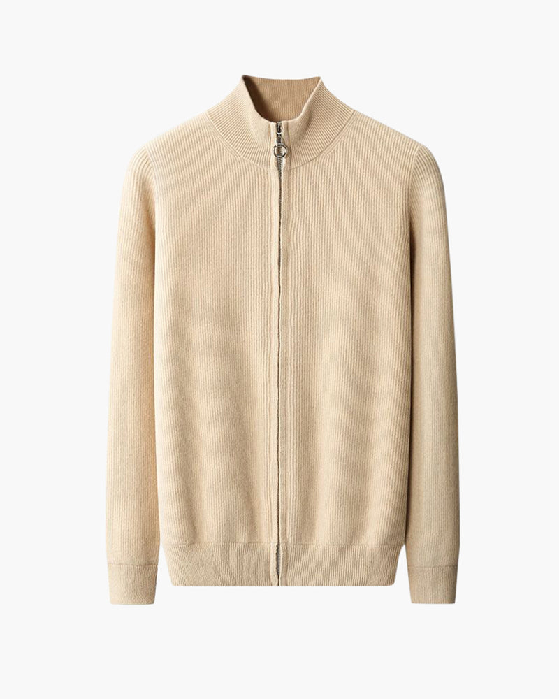 ZURICH Wool Zipped Cardigan