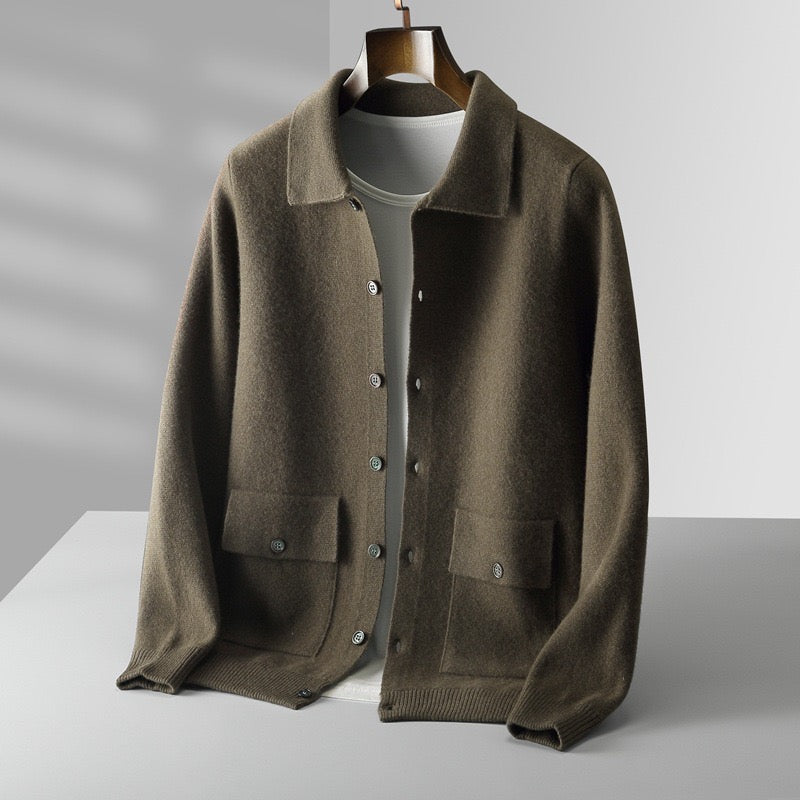 Soft Cashmere Button Jacket