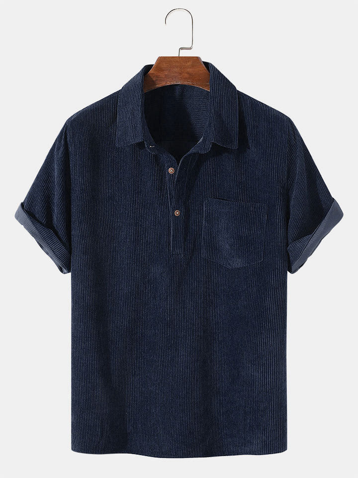 Chemise à manches courtes en velours côtelé MALIBU