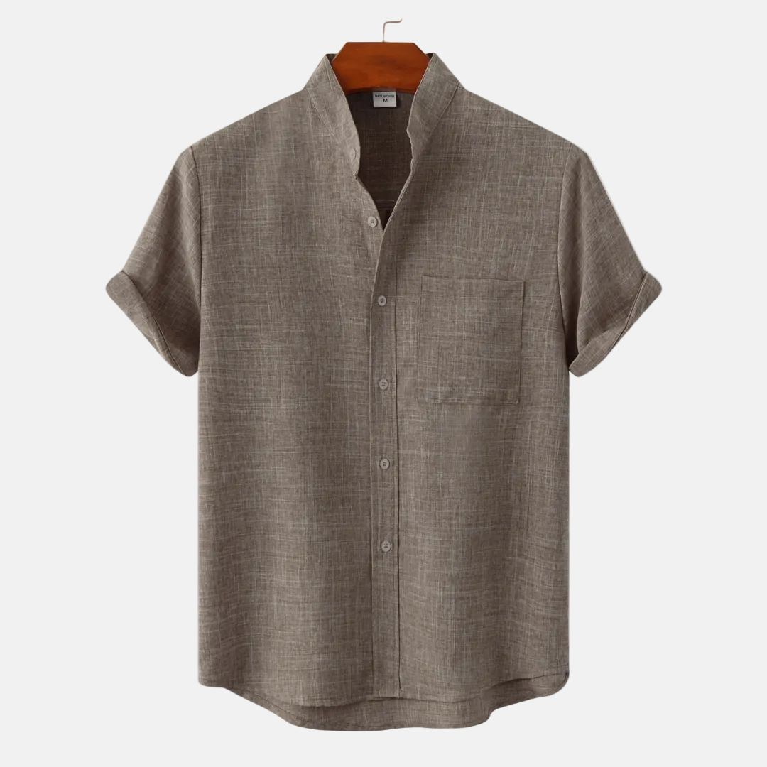 ÈZE Mandarin Linen Shirt