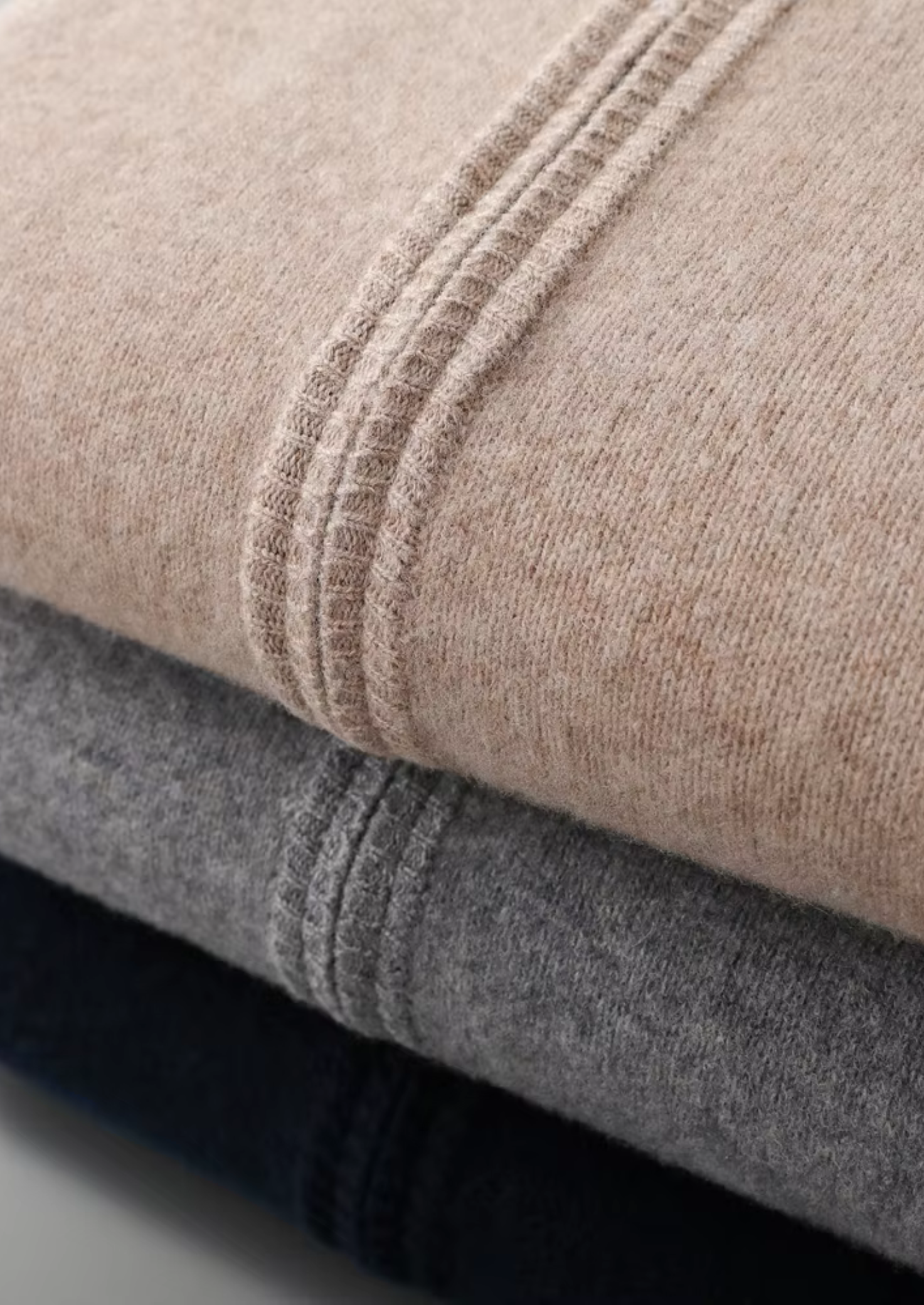 MERINO ZIP TWO-TONE CARDIGAN