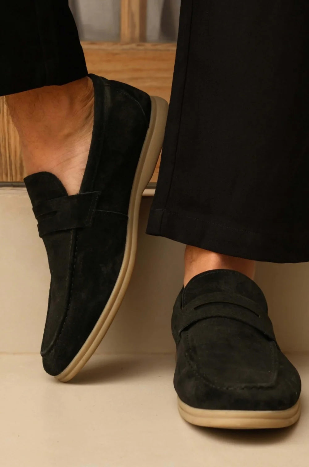 ATHÈNES Suede Leather Loafers