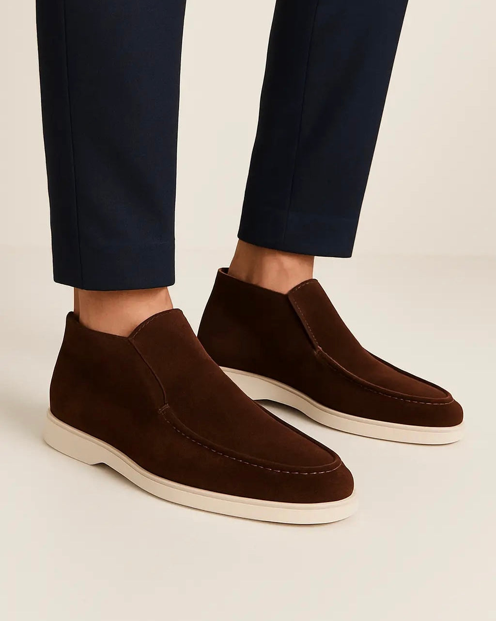 Old Money High Suede Loafers