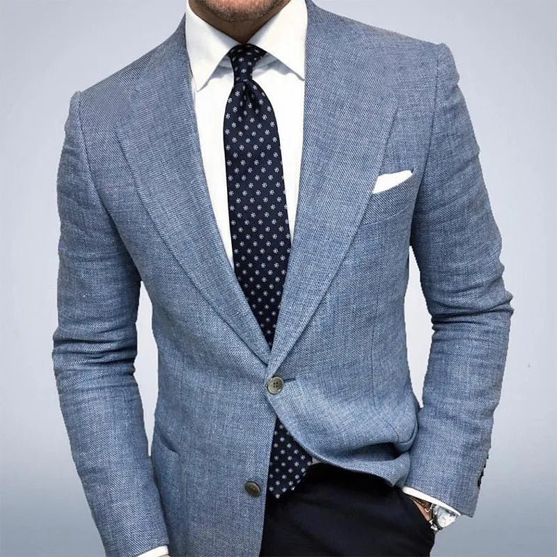 GENOVA Spring Textured Tailored Blazer Jacket