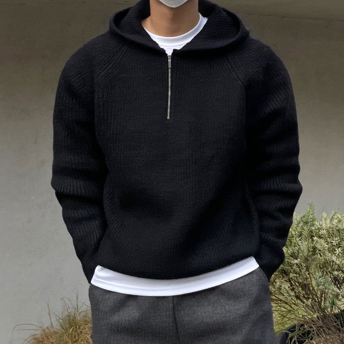 TAEGU Semi Zip Warm Hoodie