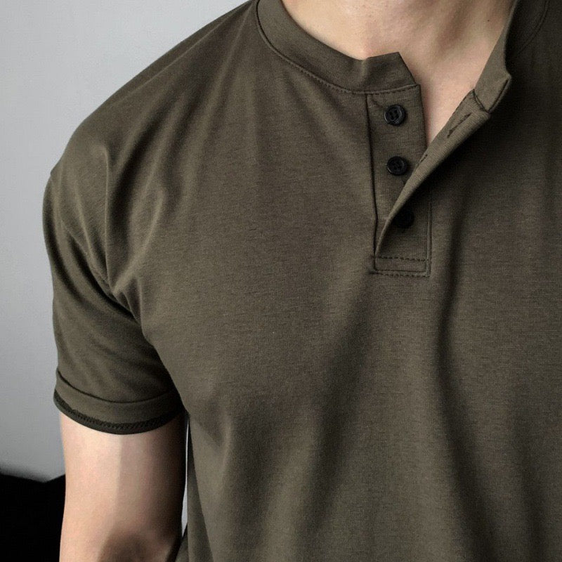 DAEGU Buttoned Collar T-Shirt