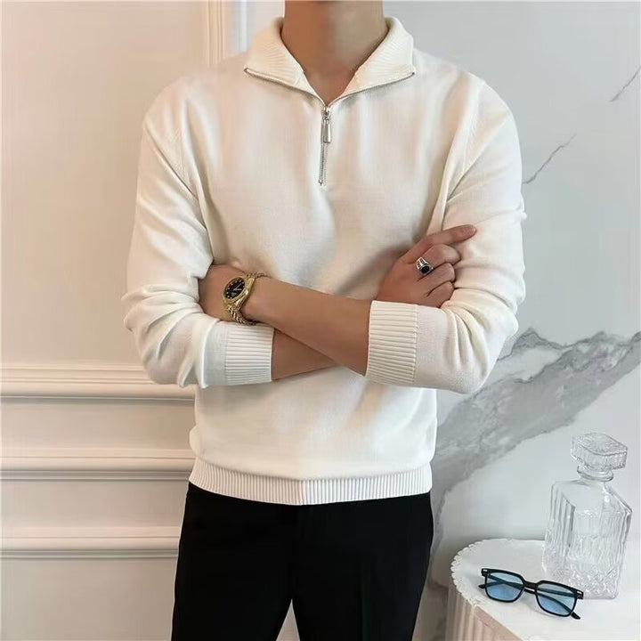 ANSEONG Fine Quarter Zip Sweater