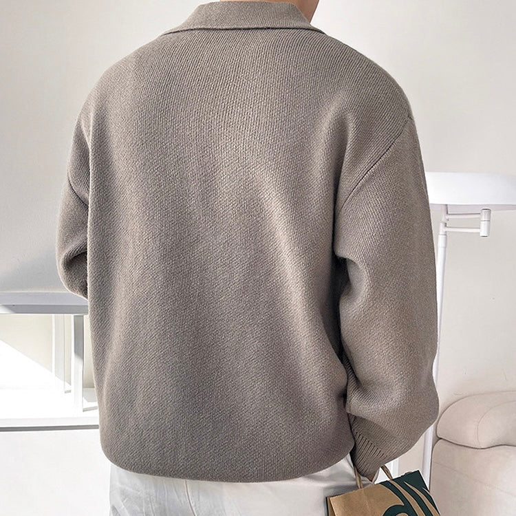 JECHEON Casual Polo Sweater