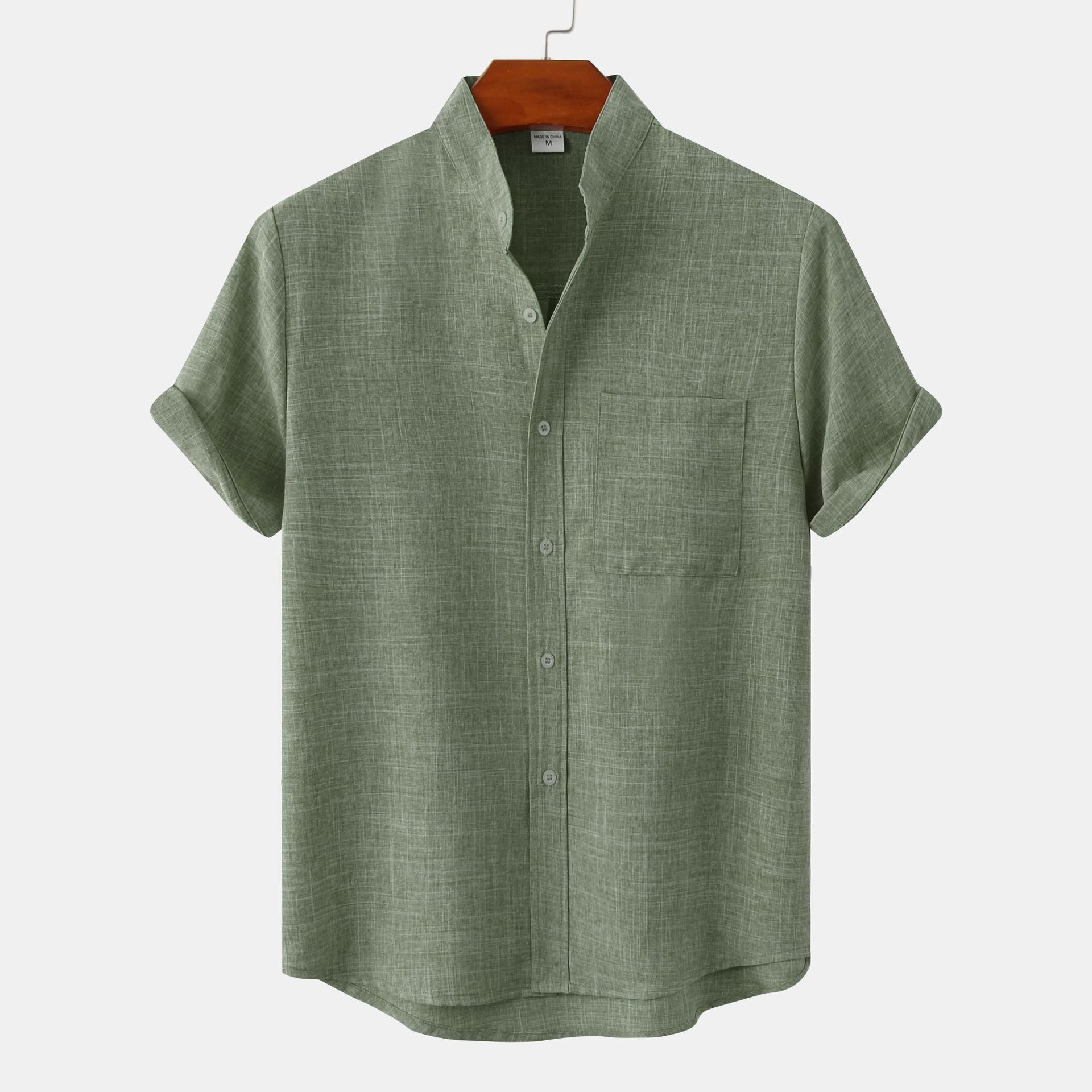 ÈZE Mandarin Linen Shirt