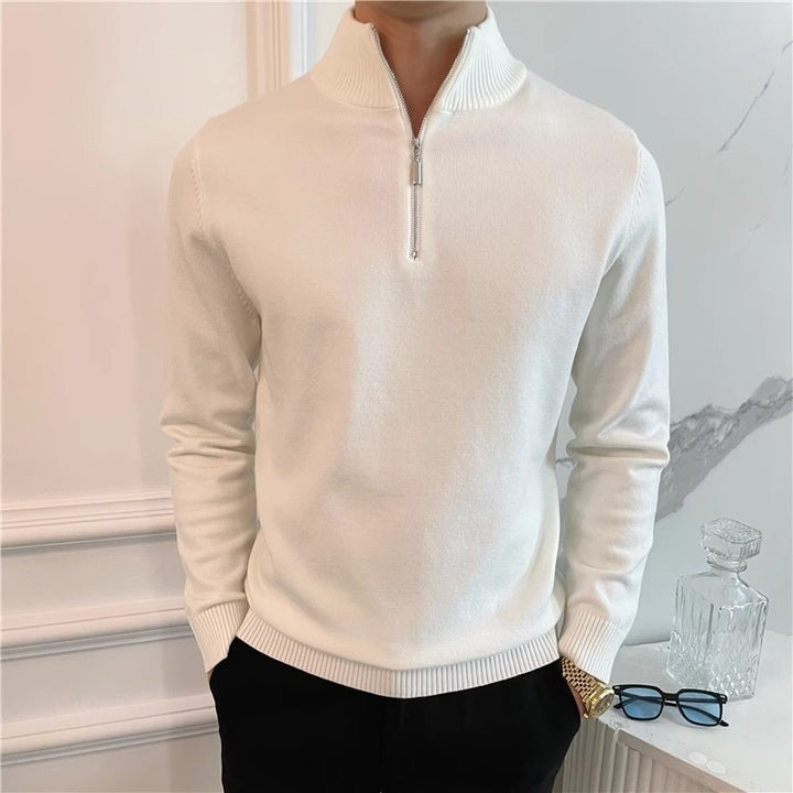 ANSEONG Fine Quarter Zip Sweater