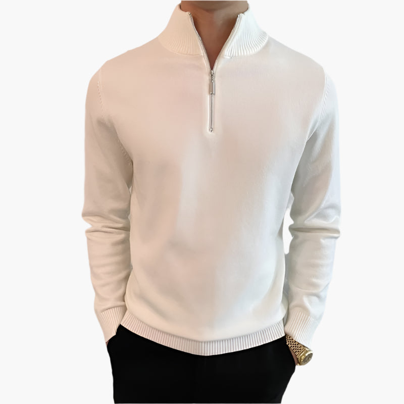 ANSEONG Fine Quarter Zip Sweater