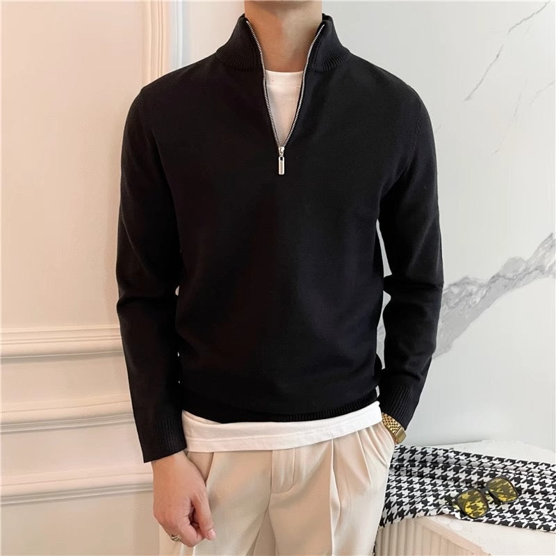 ANSEONG Fine Quarter Zip Sweater