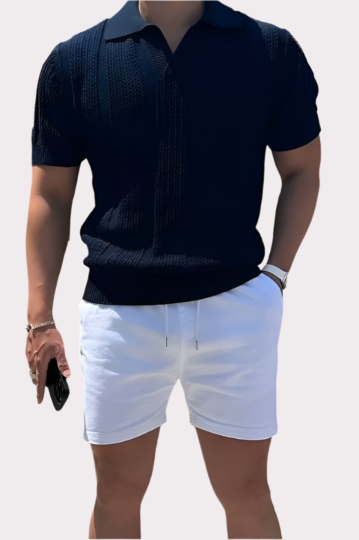 CHANGWON Textured Polo Shirt