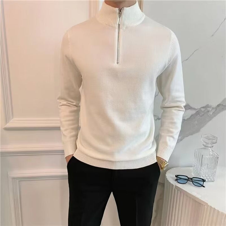 ANSEONG Fine Quarter Zip Sweater