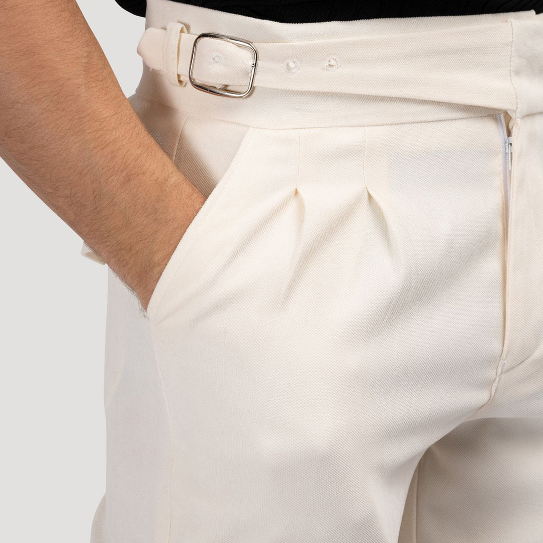 Pantalon italien droit goyang haut taille