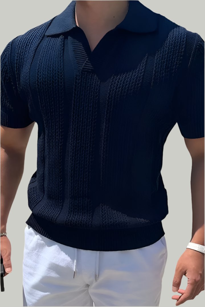 CHANGWON Textured Polo Shirt