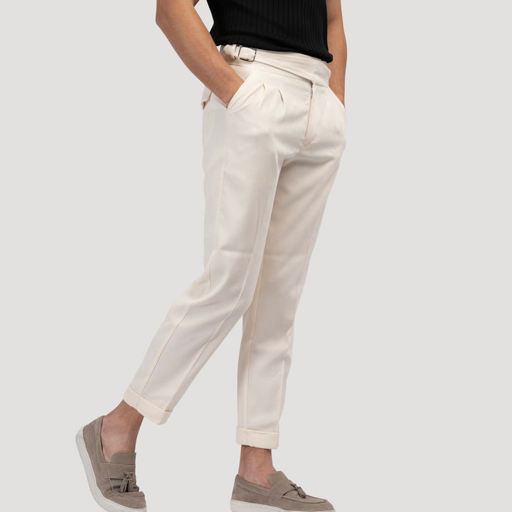 Pantalon italien droit goyang haut taille