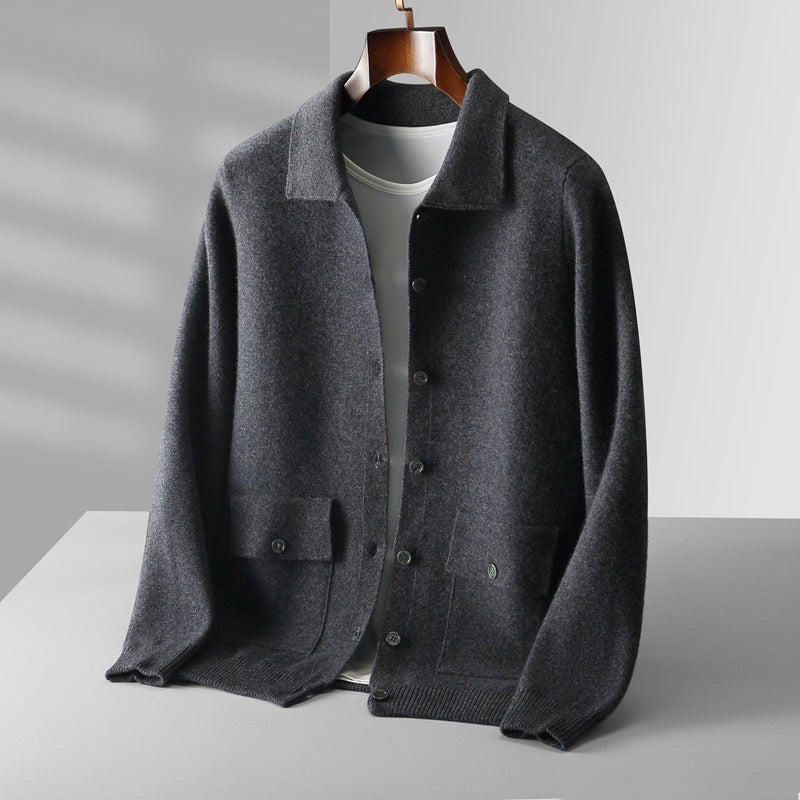 Soft Cashmere Button Jacket