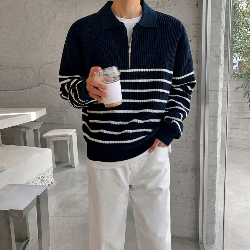 ANYANG Knit Half-Zip Sweater