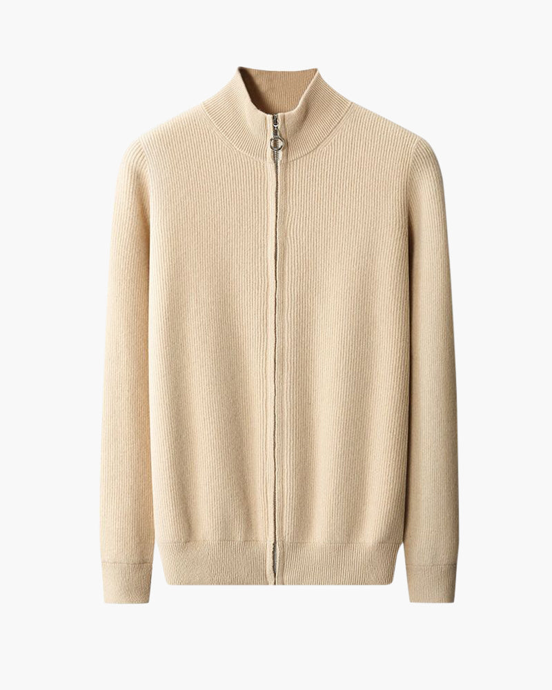 ZURICH Wool Zipped Cardigan