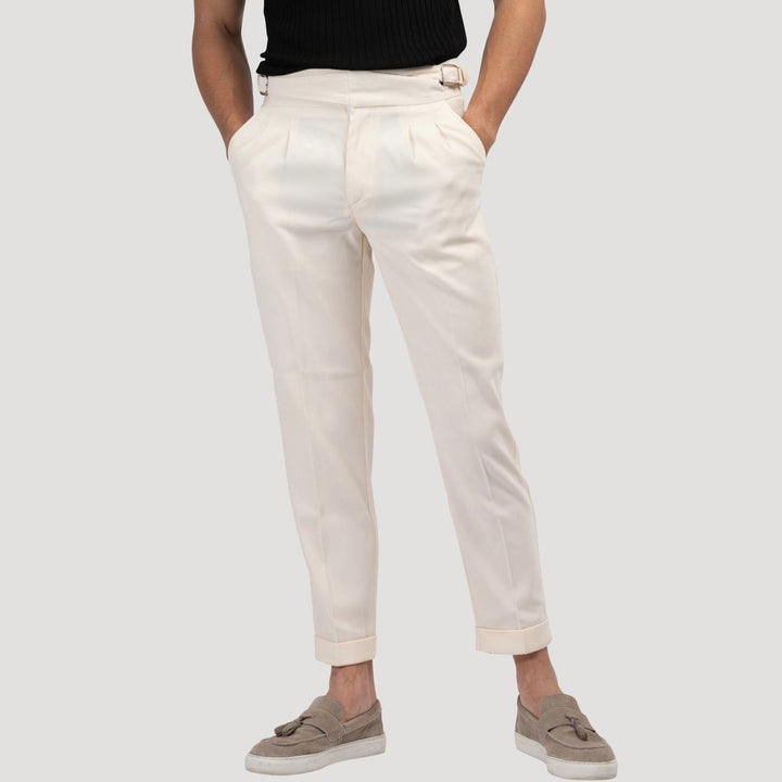 Pantalon italien droit goyang haut taille