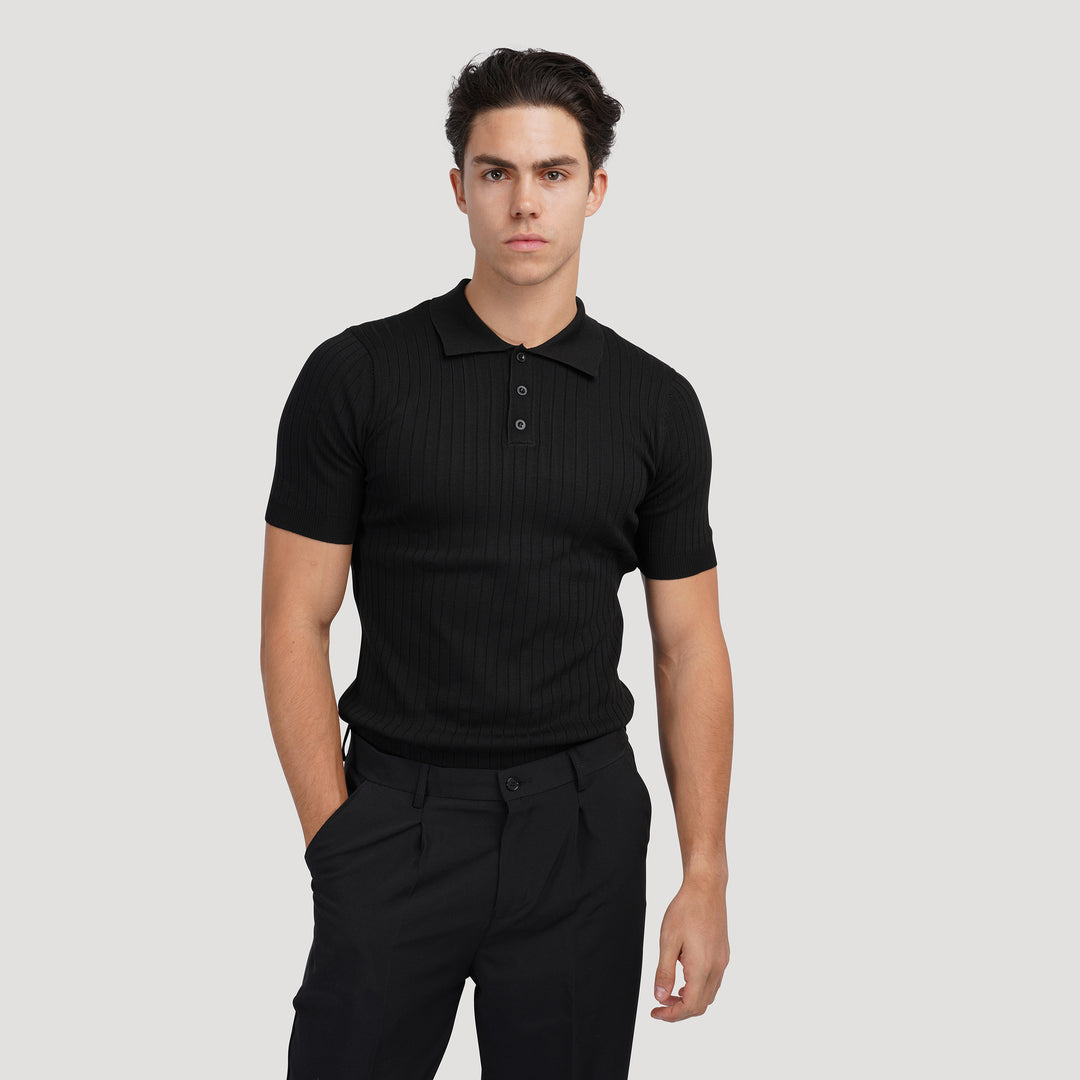 GIMCHEON Knitted Polo Shirt