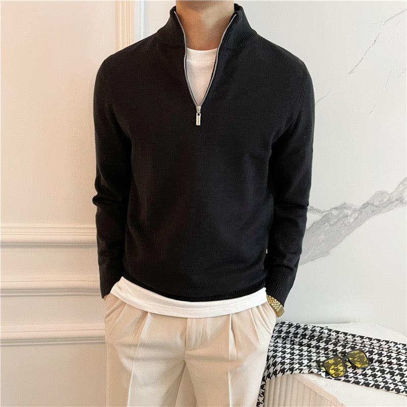 ANSEONG Fine Quarter Zip Sweater