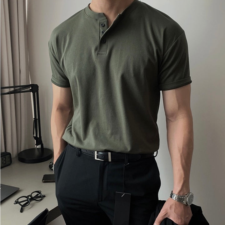 DAEGU Buttoned Collar T-Shirt