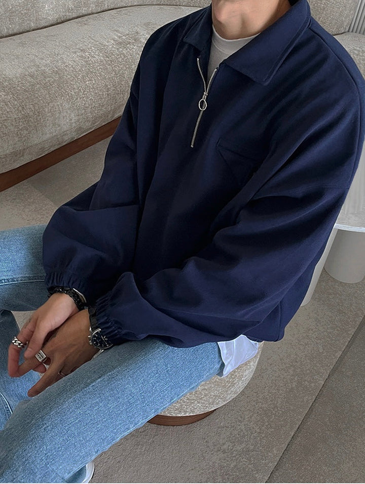 DANGJIN Solid Collar Sweater